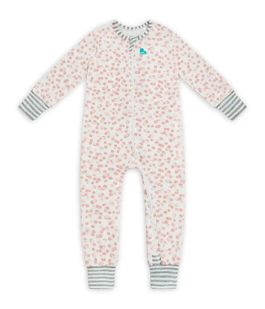 Footless Romper Cotton Rose Bubbles