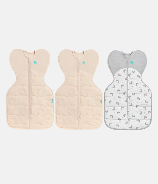 Swaddle Up Starter Bundle | 3.5 | 2.5 TOG | Blush Heart | White Rainbow Dream