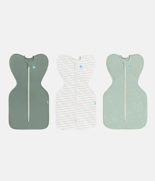Swaddle Up Starter Bundle | 1.0 | 1.5 TOG | Deep Olive | White Dreamer | Olive Twigs