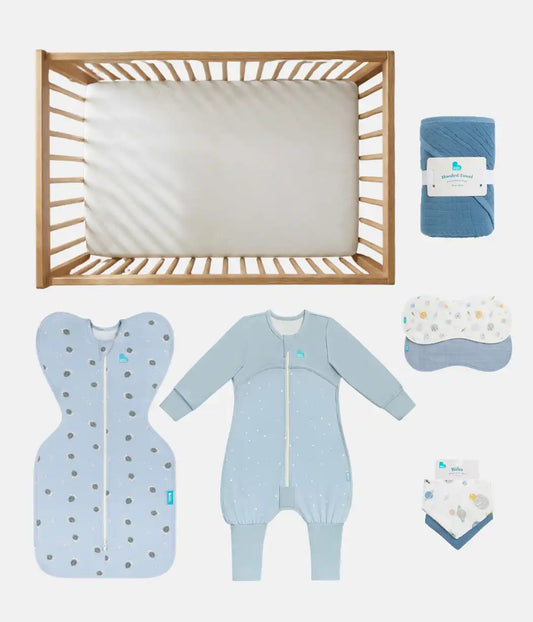 Ultimate Newborn Mattress Gift Bundle | Mattress | Swaddle | Romper | Towel | Wash Cloth | Burp Cloth | Bib | Turtally