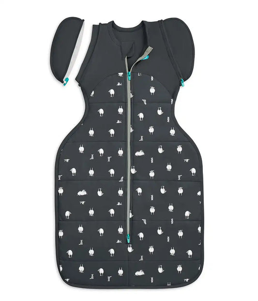 Swaddle Up™ 2-in-1 Transition Bag 2.5 TOG Organic Cotton/Merino Wool Charcoal Lamb's Best Friend