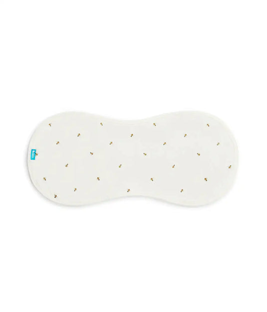Burp Cloth 2 Pack Muslin Cream Bees