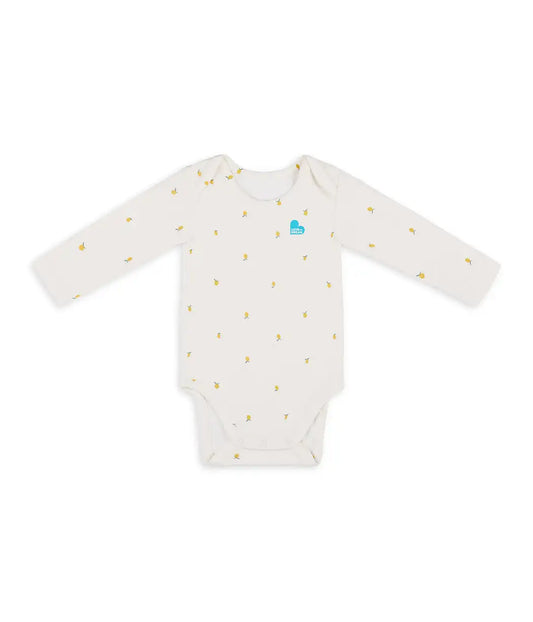 Bodysuit Long Sleeve Snug Fit Viscose from Bamboo Cream Lemons